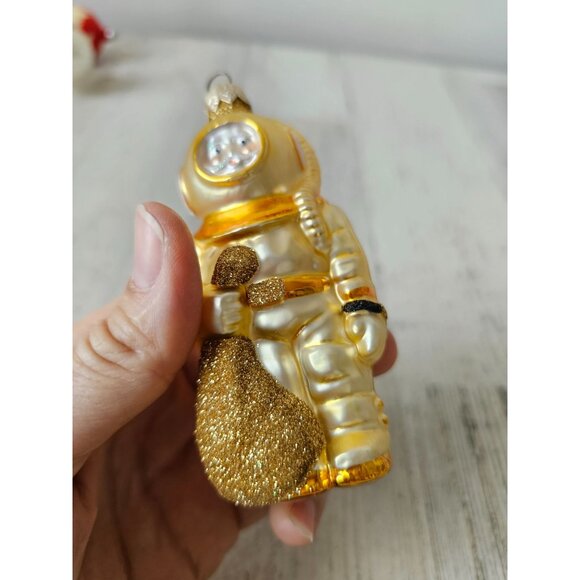 Patricia breen Gold astronaut diver ornament vintage Xmas tree - Picture 8 of 10